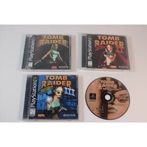 4 game lot: Tomb Raider: 1, 2, 3 & Last Revelation (Sony Playstation 1, PS1)